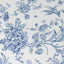 Polyester 132" Round Tablecloth White - Blue French Toile Pattern for Chic Weddings