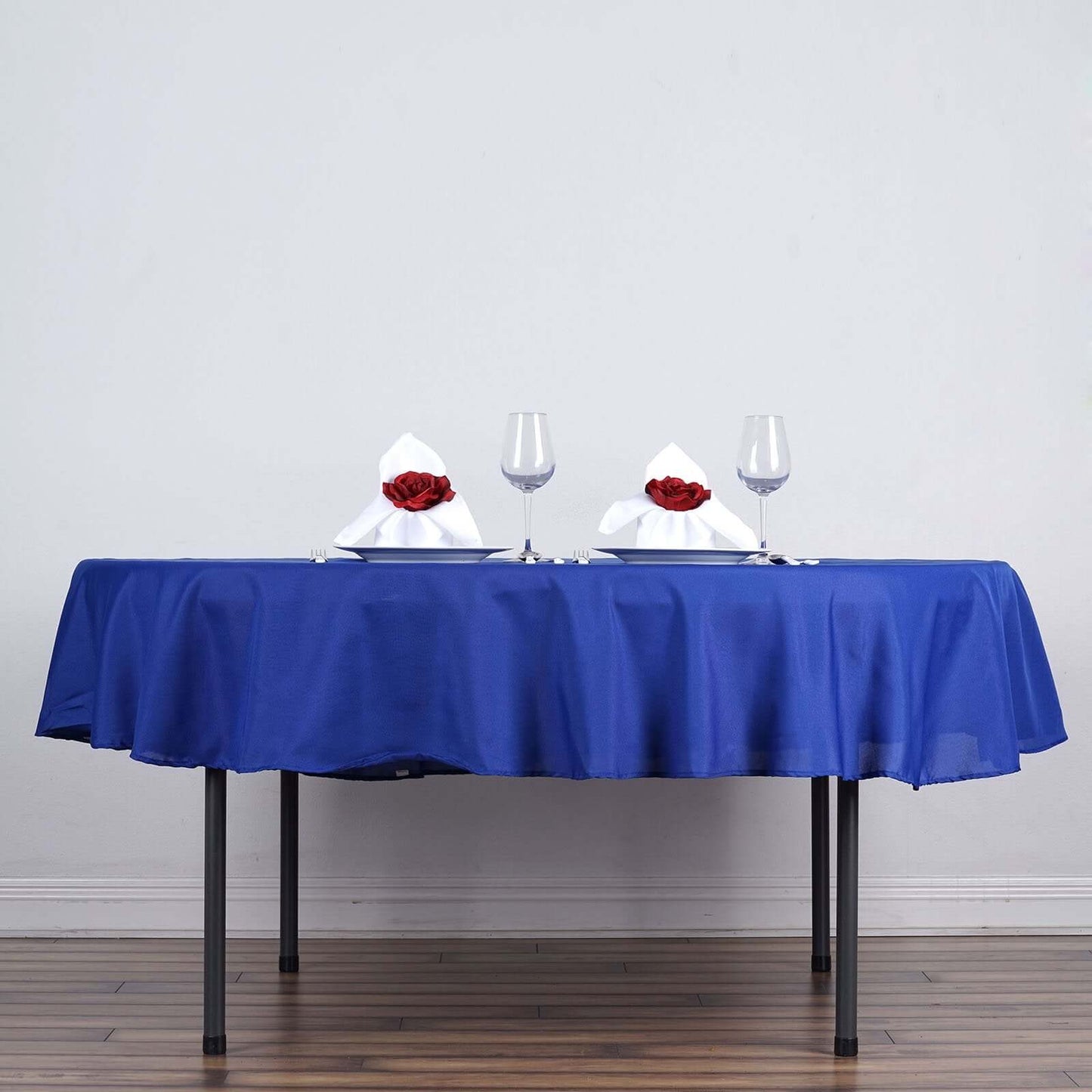 Polyester 70" Round Tablecloth Royal Blue - Durable & Wrinkle-Resistant Table Cover