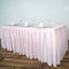 Polyester 21ft Table Skirt Blush - Classic Pleated Design