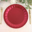 25-Pack Paper 12" Round Charger Plates in Burgundy with Geometric Prism Design - Disposable 400GSM Serving Trays