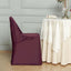 Polyester Slip On Folding Chair Covers Burgundy - Stain-Resistant Reusable Durable Fabric