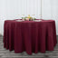 Premium Polyester 120" Round Tablecloth Burgundy - Seamless 220GSM Wrinkle-Resistant Table Cover