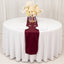 Scuba Polyester 12"x108" Table Runner Burgundy - Wrinkle-Free Table Linen