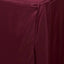 Fitted Polyester 96"x30" Rectangle Tablecloth Burgundy - Durable and Easy to Maintain Table Cover
