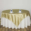Satin 90"x90" Table Overlay Square Tablecloth Champagne - Smooth Finish Table Topper