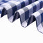 Polyester 108" Round Tablecloth White/Navy Blue - Checkered Buffalo Plaid Table Cover