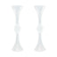 2-Pack Flower Vases Trumpet Design with Crystal Embellishments Clear - Reversible Plastic Table Centerpieces 21"