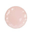 10-Pack Plastic Round 6" Dessert Plates in Blush Ruffled Rim with Gold Edging - Sturdy Disposable Salad Appetizer Dinnerware