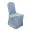 Polyester Slip On Banquet Chair Covers Dusty Blue - Stain-Resistant Reusable Durable Fabric