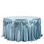 Satin 14ft Table Skirt Dusty Blue - Pleated Double Drape Table Cover