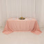 Lamour Satin 90"x132" Rectangle Tablecloth Dusty Rose - Soft & Silk-Like Seamless Table Cover