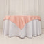 Lamour Satin 54"x54" Table Overlay Square Tablecloth Dusty Rose - Durable & Silk-Like Table Cover