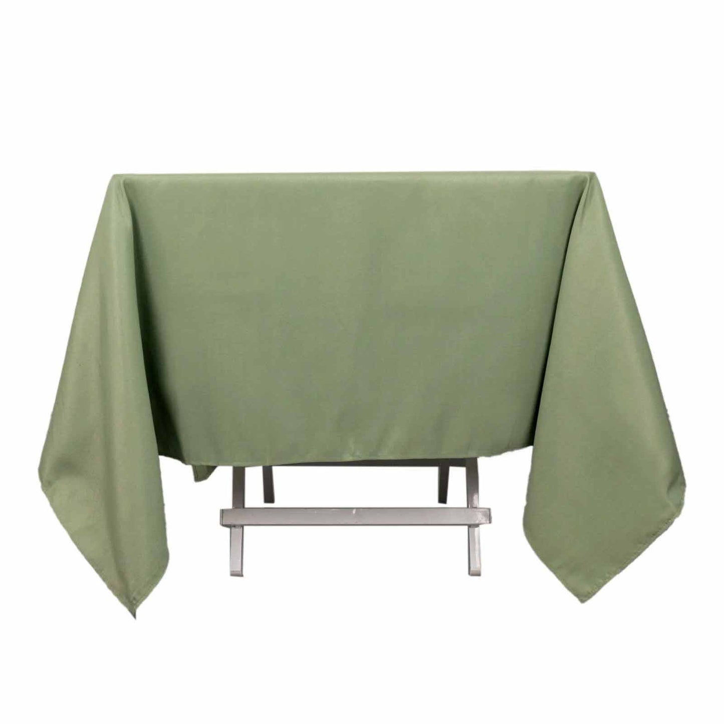 Premium Polyester Square Tablecloth 70"x70" Dusty Sage Green - 220GSM Wrinkle-Resistant Table Cover