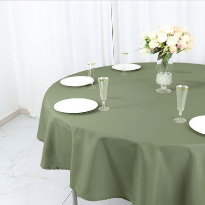 Polyester 90" Round Tablecloth Dusty Sage Green - Stain & Wrinkle-Resistant Table Cover