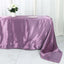 Satin Rectangular 90"x132" Tablecloth Violet Amethyst - Seamless Table Cover