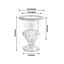 2-Pack Glass Mini Pedestal Flower Vases in Classic Roman Urn Style Clear - Sophisticated Wedding Table Centerpieces 8"