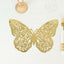 10 Pack Metallic Gold Foil Large 3D Butterfly Wall Stickers, 8"x12" Butterfly Paper Charger Placemat