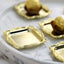12 Pack 3" Gold Baroque Mini Square Sweet Treats Serving Platter, Party Favor Candy Display Tray
