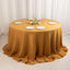 Premium Polyester 132" Round Tablecloth Gold - Seamless 220GSM Wrinkle-Resistant Design for Upscale Occasions