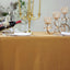 Polyester 90"x156" Rectangle Tablecloth Gold - Seamless Wrinkle-Resistant Design for Sophisticated Gatherings