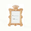 4-Pack Picture Frames Gold Resin Vintage Crown Design Rectangle - Mini Photo Frame Wedding Place Card Holders & Party Favors 4.5"x3"