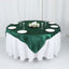 Satin 60"x60" Table Overlay Square Tablecloth Hunter Emerald Green - Smooth Silky Touch Table Cover