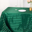 Satin Striped 90"x132" Rectangular Tablecloth Hunter Emerald Green - Seamless Silky Smooth Table Cover