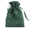 12 Pack 6"x9" Hunter Emerald Green Satin Wedding Party Favor Bags, Drawstring Pouch Gift Bags