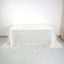 Taffeta 90"x132" Rectangle Tablecloth Ivory - Seamless Accordion Crinkle Table Cover