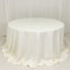 Cotton Blend 132" Round Tablecloth Ivory - Seamless Wrinkle-Resistant Table Cover
