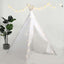 5ft Kids Linen Teepee Play Tent, Toddler Indoor Outdoor Playhouse With Window