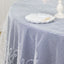 Lace 120" Round Tablecloth Ivory - Seamless Premium Design for Upscale Celebrations