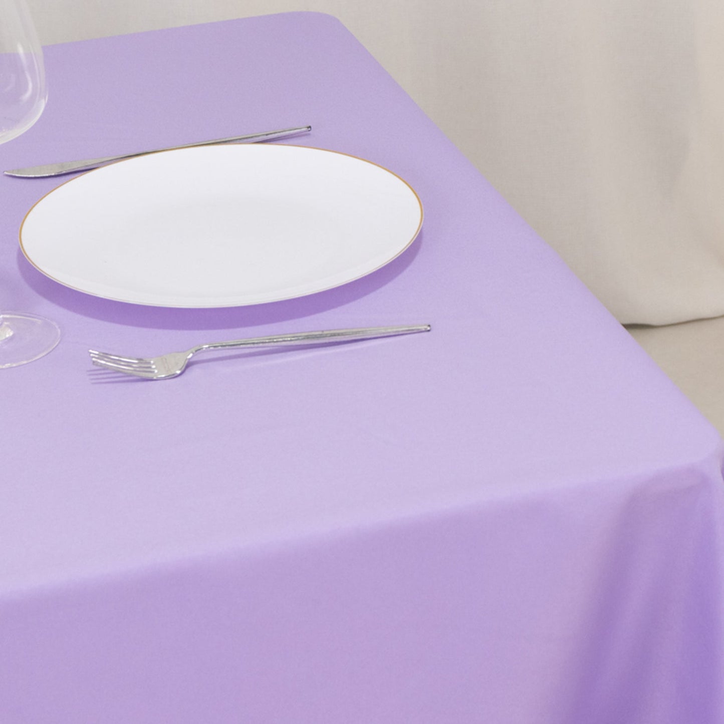 Premium Polyester Square Tablecloth 70"x70" Lavender Lilac 220GSM Wrinkle-Resistant Table Cover