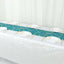 Polyester 9ft Table Runner Teal with Gold Foil Modern Geometric Accent