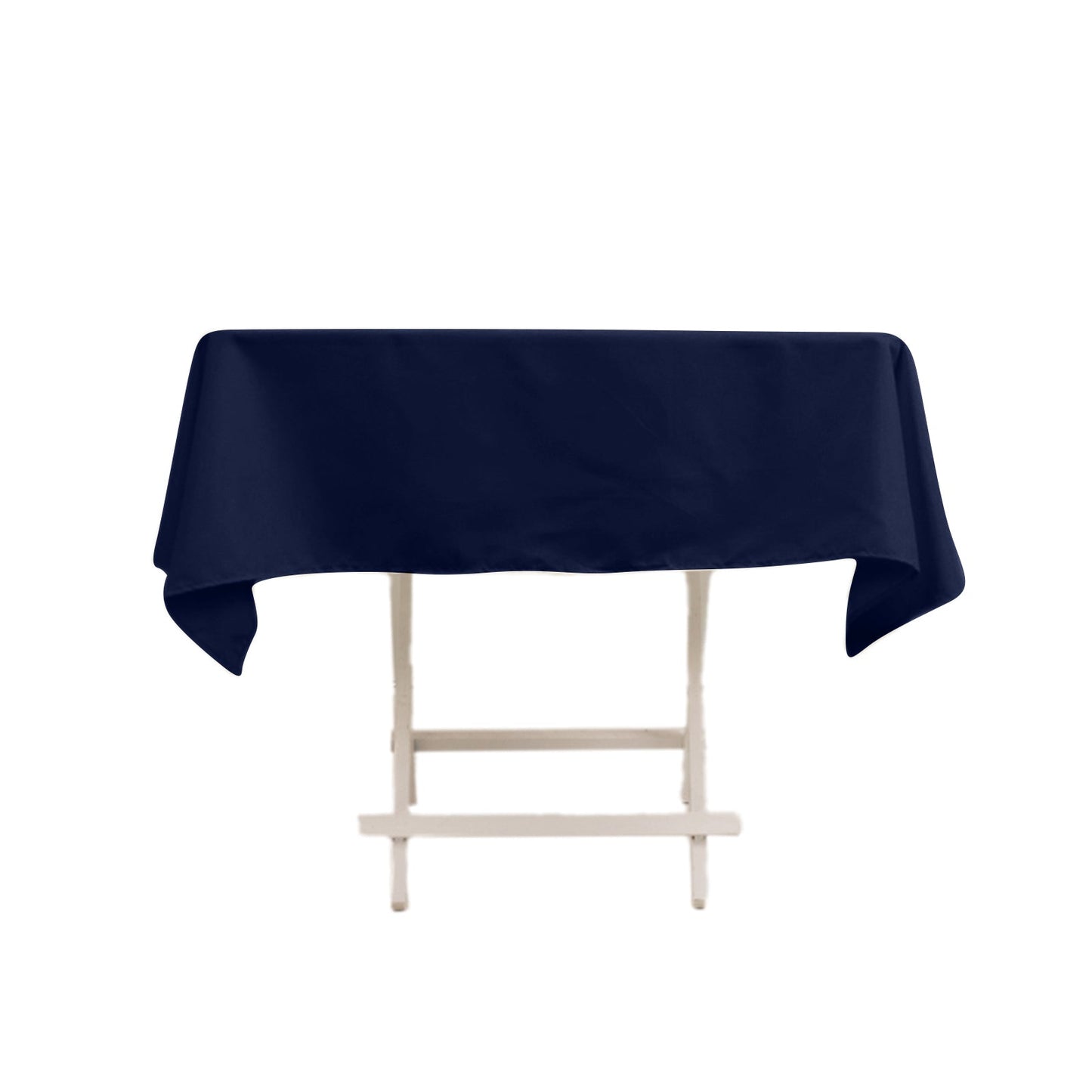 Cotton Blend 54"x54" Square Tablecloth Navy Blue - Wrinkle-Resistant Table Cover