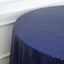 Sequin 132" Round Tablecloth Navy Blue - Seamless Dazzling Table Cover