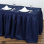 Polyester 17ft Table Skirt Navy Blue - Classic Pleated Design