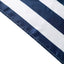 5 Pack Satin 20"x20" Napkins Navy Blue/White - Striped Reusable Dinner Napkins