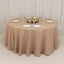 Premium Polyester 120" Round Tablecloth Nude - Seamless 220GSM Wrinkle-Resistant Table Cover
