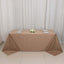 Scuba Rectangular 90"x132" Tablecloth Nude - Wrinkle Free, Stain Resistant & Seamless Table Cover