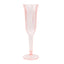 12-Pack Plastic Champagne Flutes Transparent Blush Flared Design - Lightweight Disposable Toasting Glasses 6oz