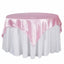 Satin 72"x72" Table Overlay Square Tablecloth Pink - Smooth Finish Table Cover