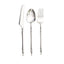 24-Pack Plastic Utensil Set with Roman Column Handle Silver - Disposable Silverware