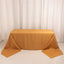 Premium Polyester 90"x156" Rectangle Tablecloth Gold - Seamless 220GSM Stain-Resistant Design for Classy Events