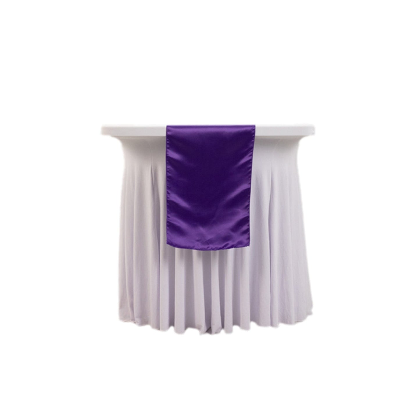 Lamour Satin 12"x108" Table Runner Purple - Smooth & Lustrous Finish