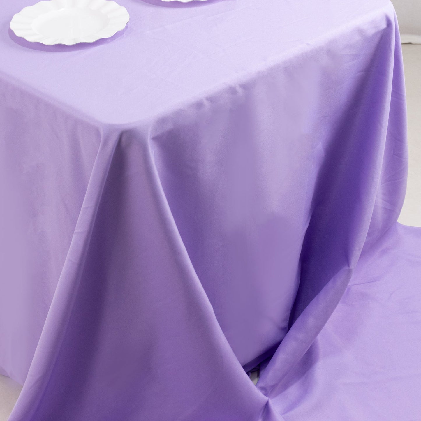 Premium Polyester 90"x156" Rectangle Tablecloth Lavender Lilac - Seamless 220GSM Stain-Resistant Table Cover