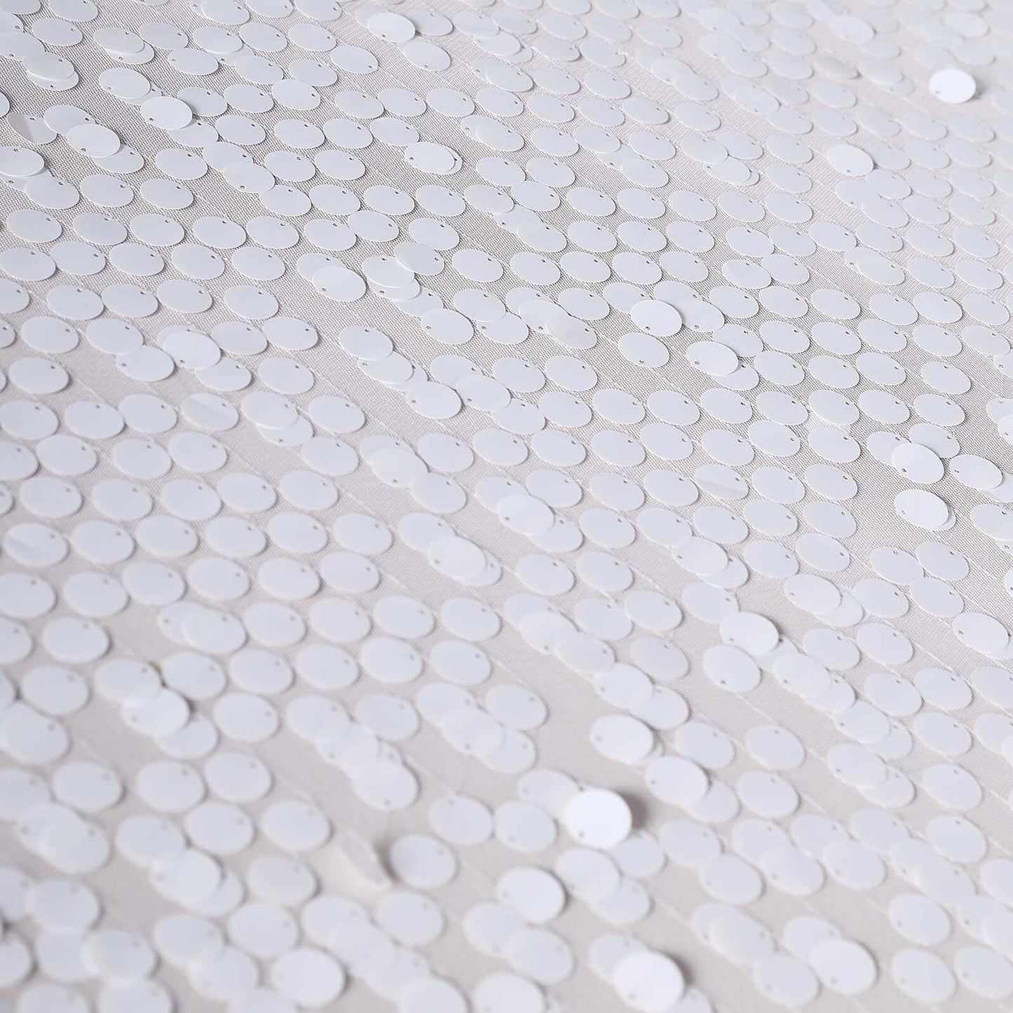 Sequin 90"x156" Rectangle Tablecloth White - Seamless Big Payette Table Cover