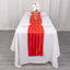 Satin 12"x108" Table Runner Red - Stripe Table Decor