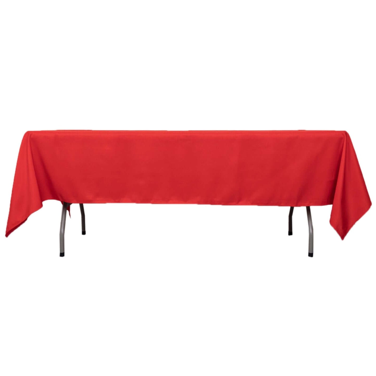 Premium Polyester 60"x102" Rectangle Tablecloth Red - Durable 220GSM Wrinkle-Resistant Table Cover