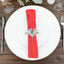 5 Pack Taffeta 20"x20" Napkins Red - Accordion Crinkle Dinner Napkins